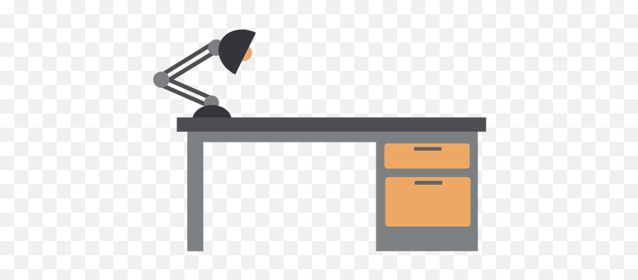 Office Desk Vector - Desk Lamp Png,Desk Transparent Background