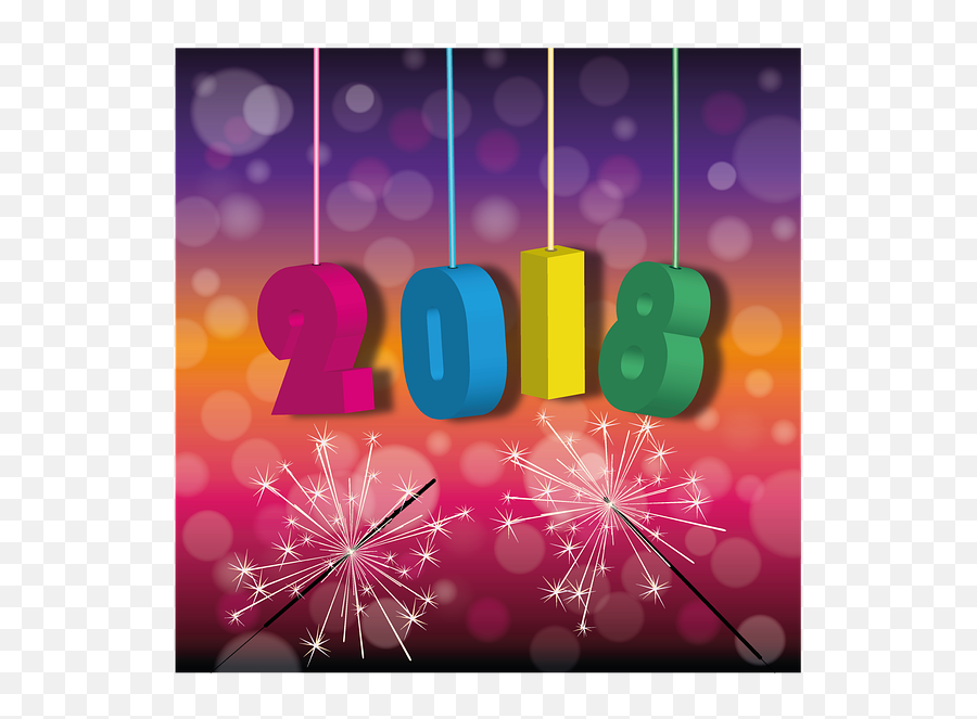 New Yearu0027s Day 2018 Sparklers - Free Vector Graphic On Pixabay New Year Png,Sparklers Png