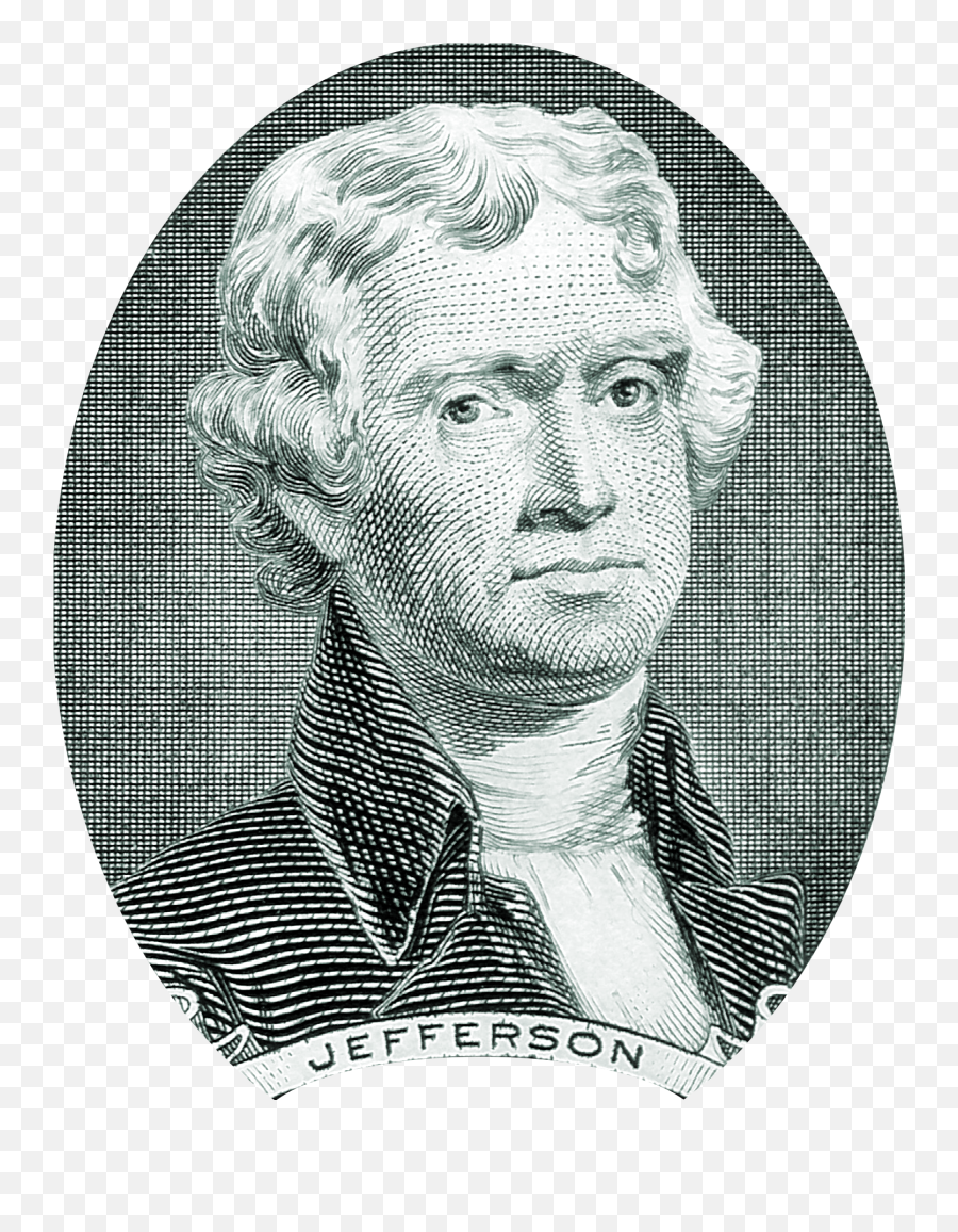 Filethomas Jefferson Portrait - Thomas Jefferson Black White,Bill Png