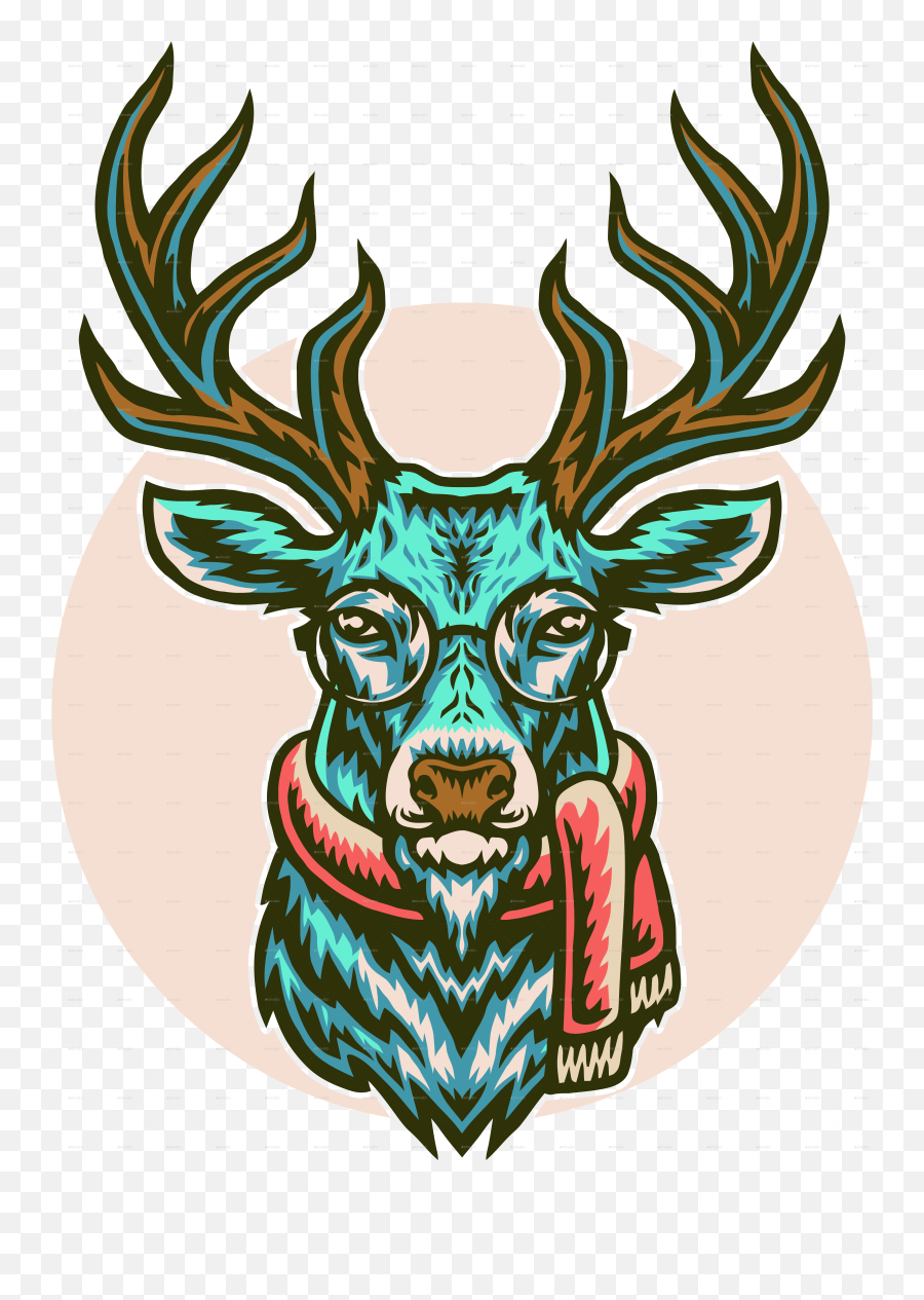 Vector Deer In Winter - Reindeer Png,Deer Skull Png