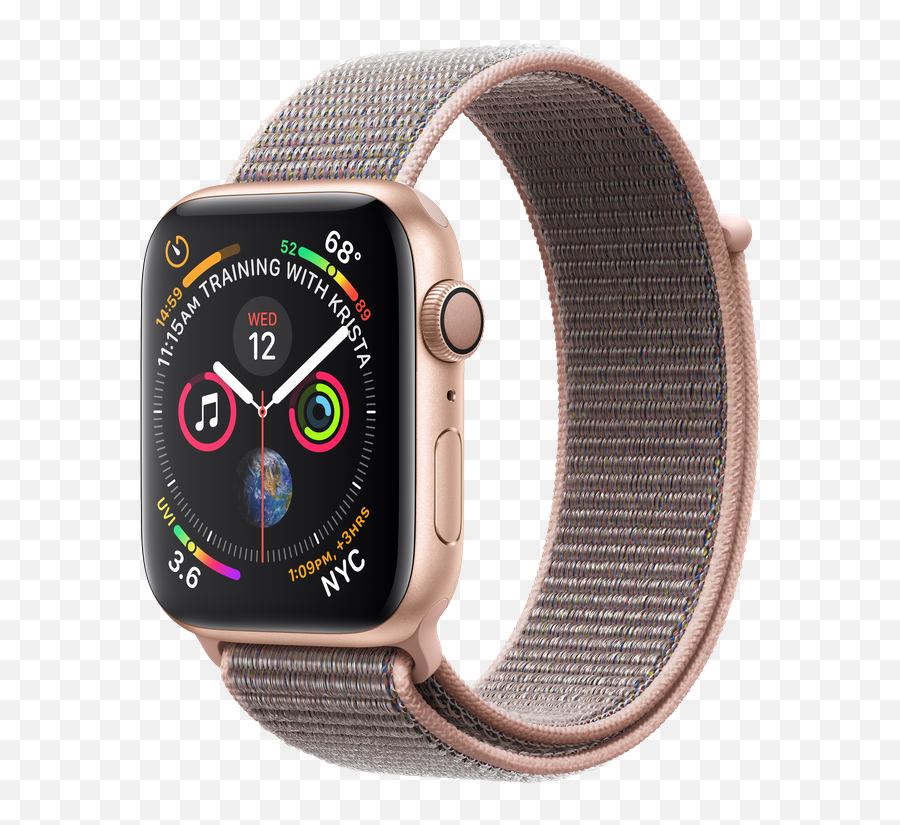 Apple Watch Pink Sand Sport Loop - Apple Watch Series 4 Gold Stainless Steel Png,Apple Watch Png