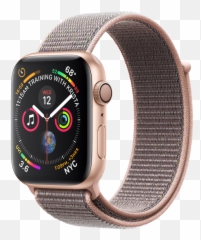 Apple Watch Pink Sand Sport Loop - Apple Watch Series 4 Gold Stainless Steel Png,Apple Watch Png