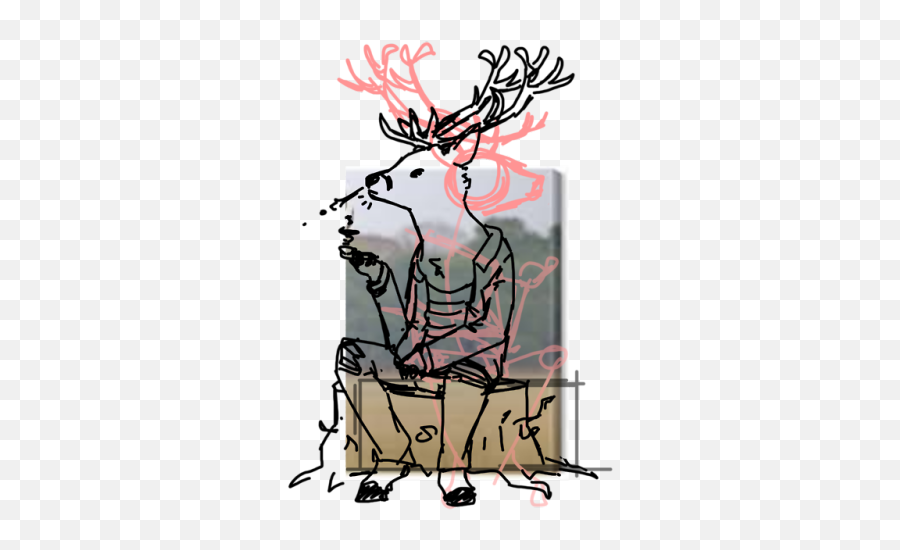 Tumblr Reindeer Deer Human Anime - Illustration Png,Deer Png