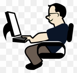 Person Clipart Computer Transparent Free - Computer Programmer Clipart Png