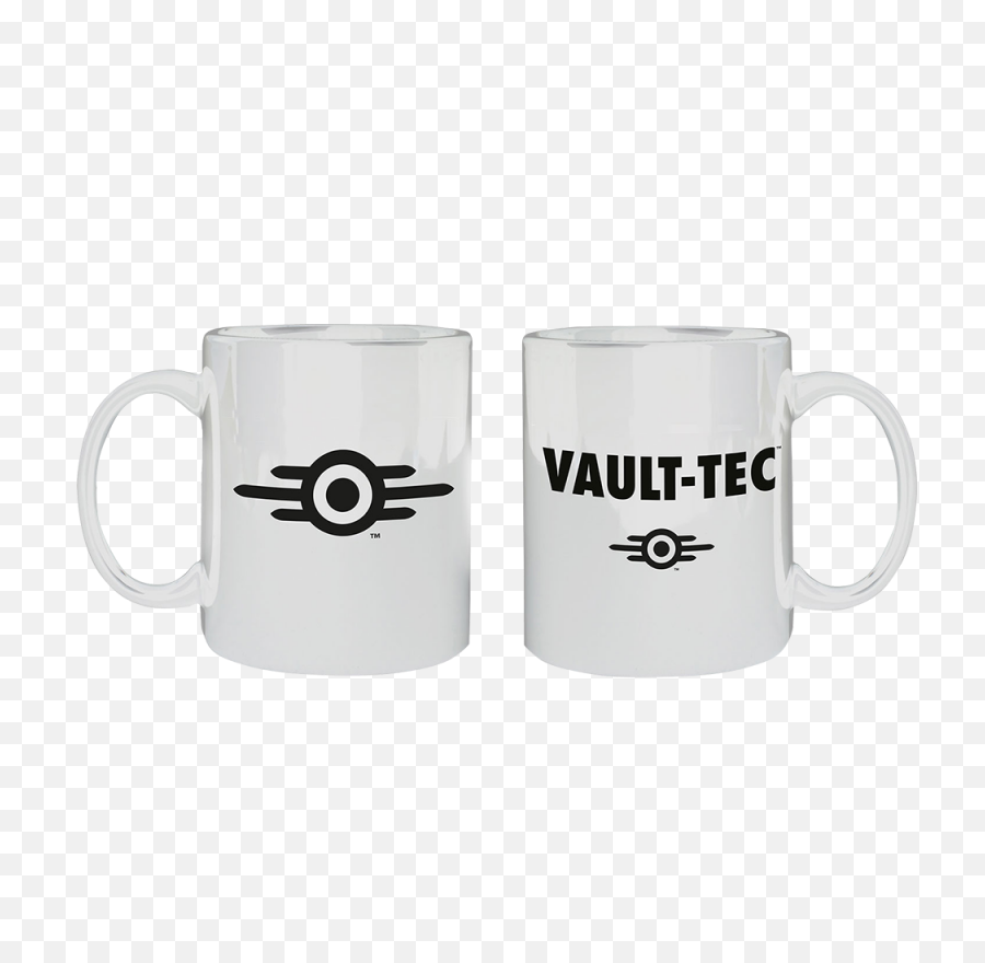 Fallout Mug Vault - Tec Logo White Coffee Cup Png,Fallout 2 Logo