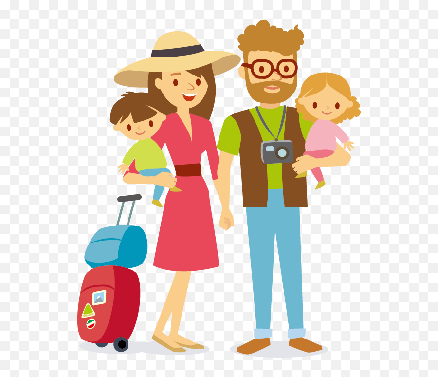 Clip Art - Travel Family Vector Png,Travel Clipart Png