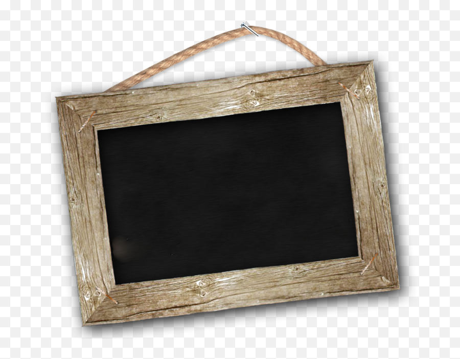 Chalkboard Frame Png Clip Art Black - Wood,Blackboard Png