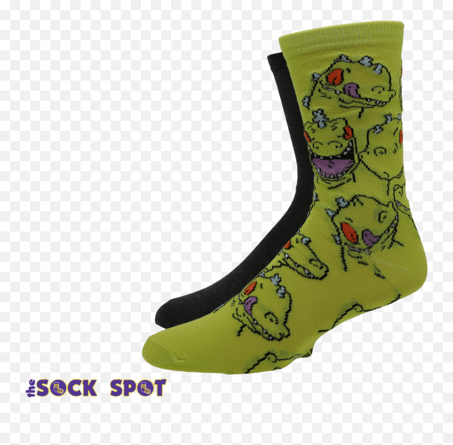 2 Pair Pack Nickelodeon Rugrats Reptar Socks - Sock Png,Reptar Png