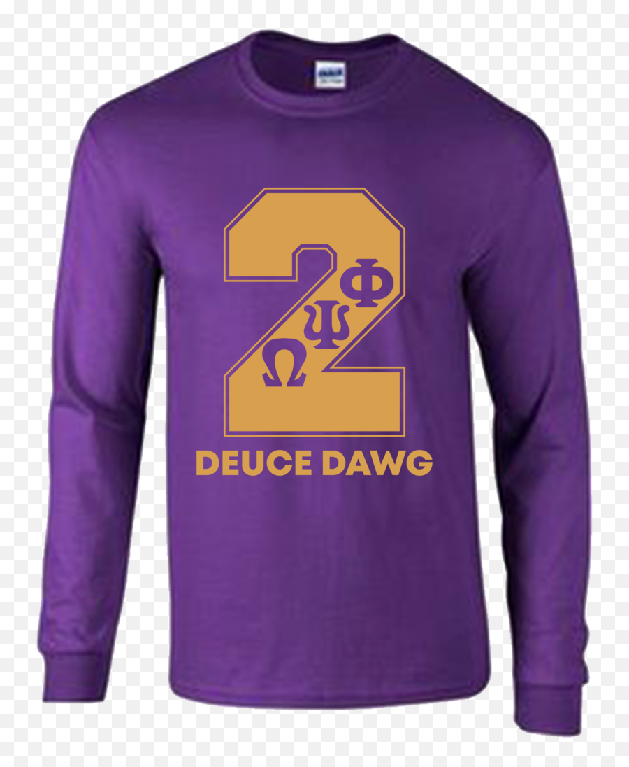 Omega Psi Phi Dawg Long Sleeve Performance T - Shirt Png,Purple Shirt Png