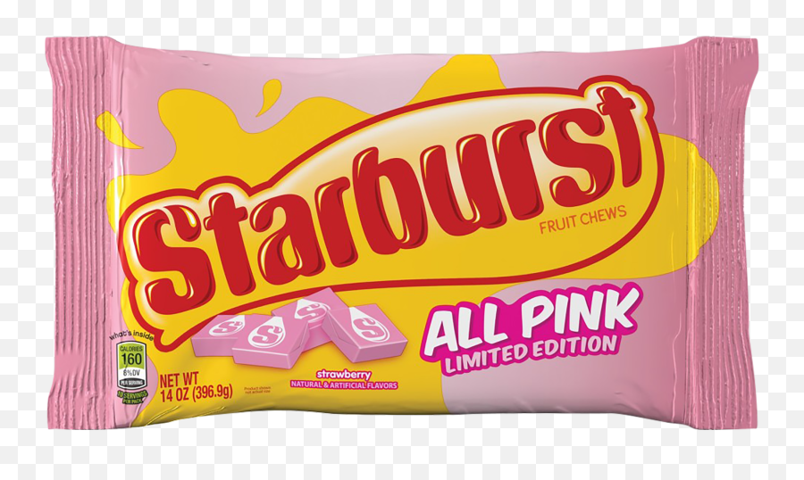 Pink Strawberry Fruit Chews - Starburst All Pink Png,Starburst Candy Png