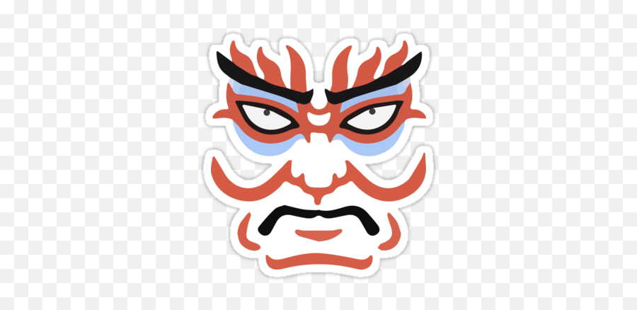 Masks Kabuki Transparent Png Clipart - Face Paint Design Png,Oni Mask Png