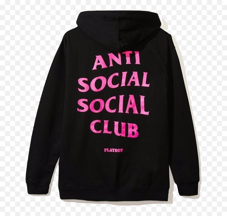 Download Anti Social Club Playboy Hoodie - Anti Hooded Png,Anti Social Social Club Logo
