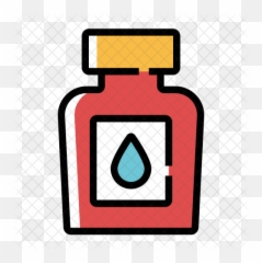 Inkwell Icon Of Colored Outline Style - Glass Bottle Png,Inkwell Png