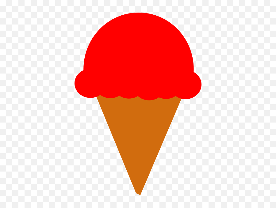 Ice Cream Silhouette Clip Art - Ice Cream Red Scoop Clipart Png,Ice Cream Clipart Png