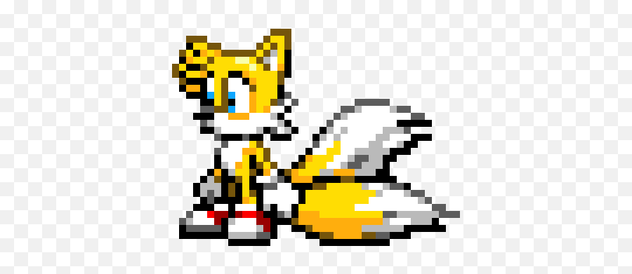Sonic Generations 2d Modern Tails Pixel Art Maker - Metal Tails Pixel Art Png,Sonic Generations Logo