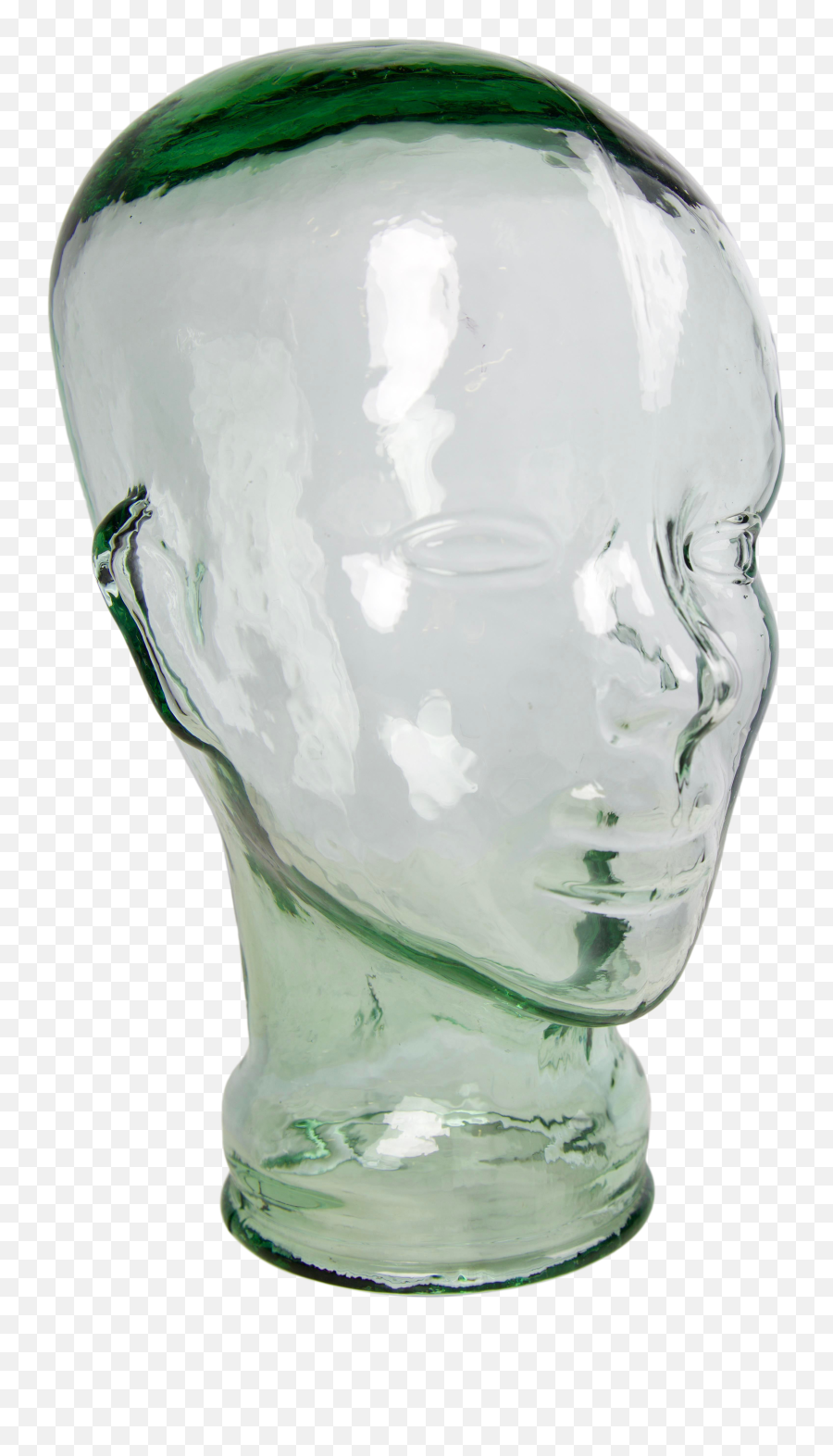 1970s Mid Century Green Glass Mannequin - Glass Png,Mannequin Head Png