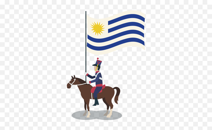 Download Vector - Standard Bearer Uruguay Officer Vectorpicker Bandera De Uruguay Animada Png,Uruguay Flag Png