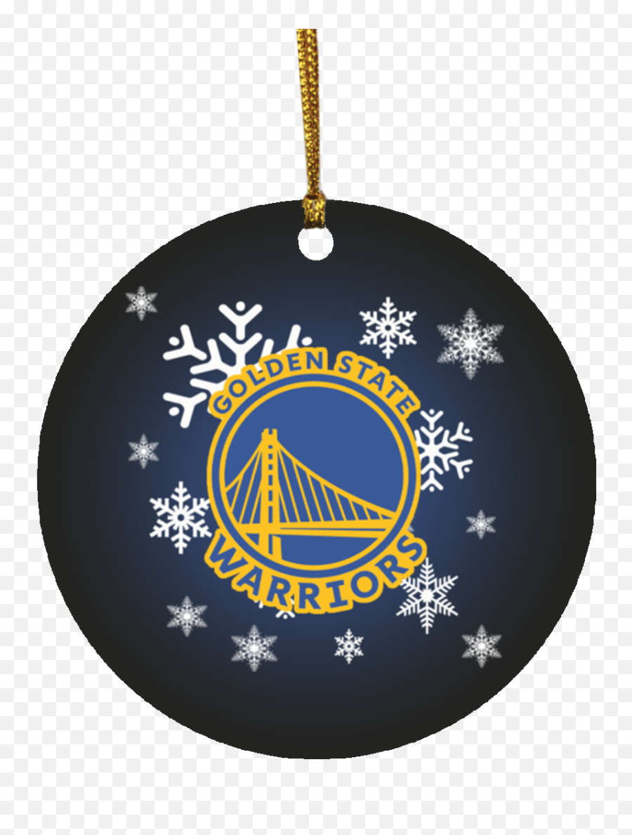 Golden State Warriors Merry Christmas Circle Ornament - Q Merry Christmas Miami Heat Png,Golden State Logo Png