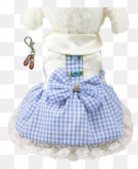 Dorothy Wizard Of Oz Dog Costume In Gingham Check And Ruby Red Slippers Charm - Dress Png,Ruby Slippers Png