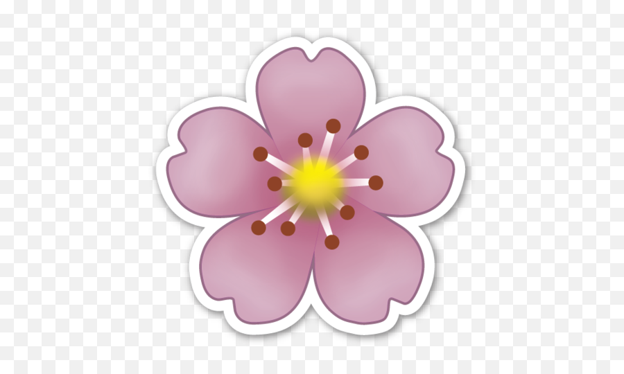 Cherry Blossom Emojistickerscom Festa De Aniversário - Flower Emoji Sticker Png,Sakura Flower Png