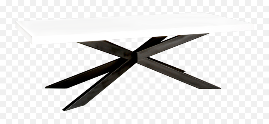 White Starburst Table With Black Legs 8 - Solid Png,White Starburst Png