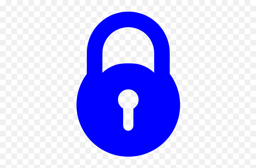 Blue Lock Icon - Lock Icon Black Png,Lock On Icon