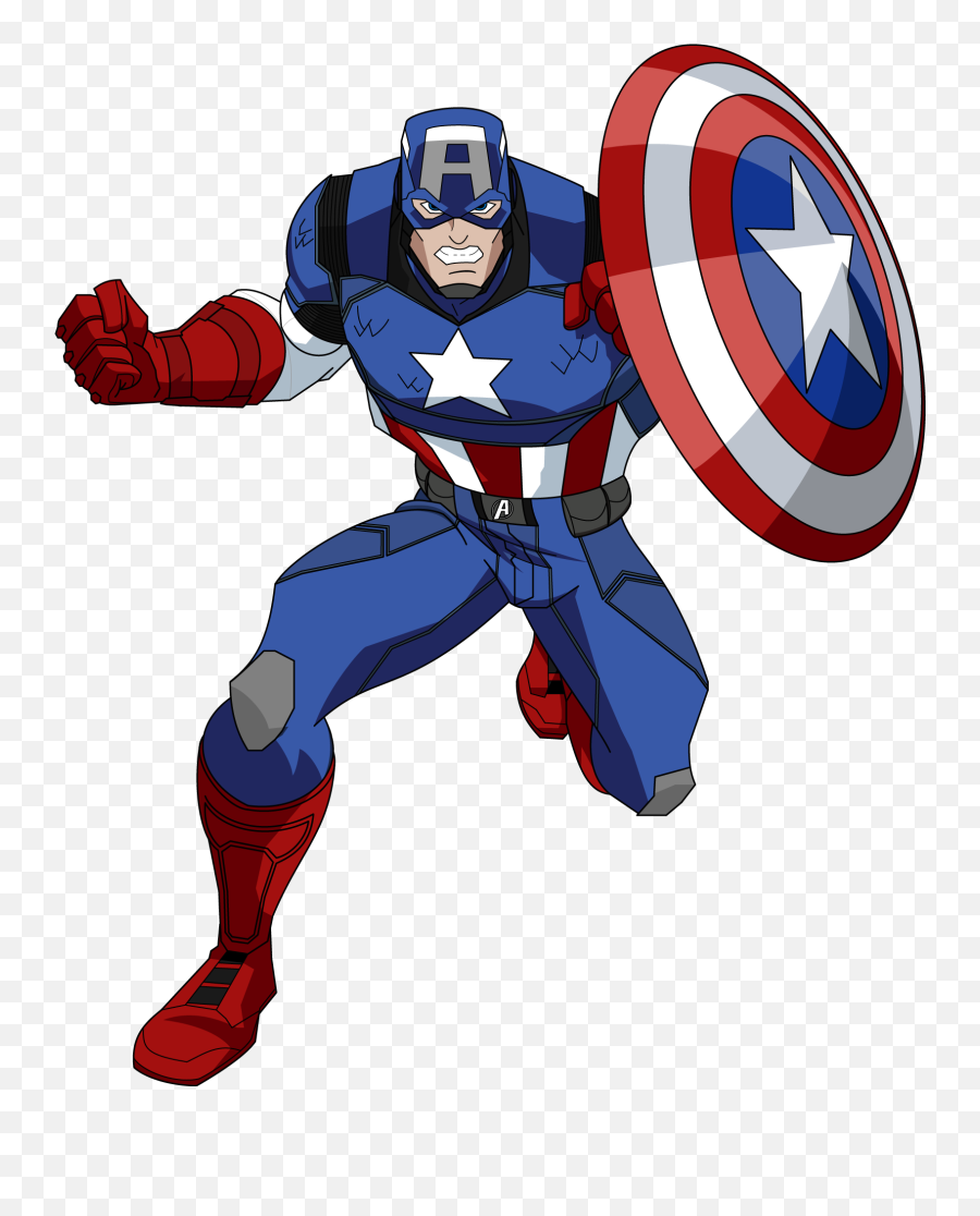 Free Pictures Captain America Clipart Png Transparent - Original Cartoon Captain America,Captain Marvel Icon