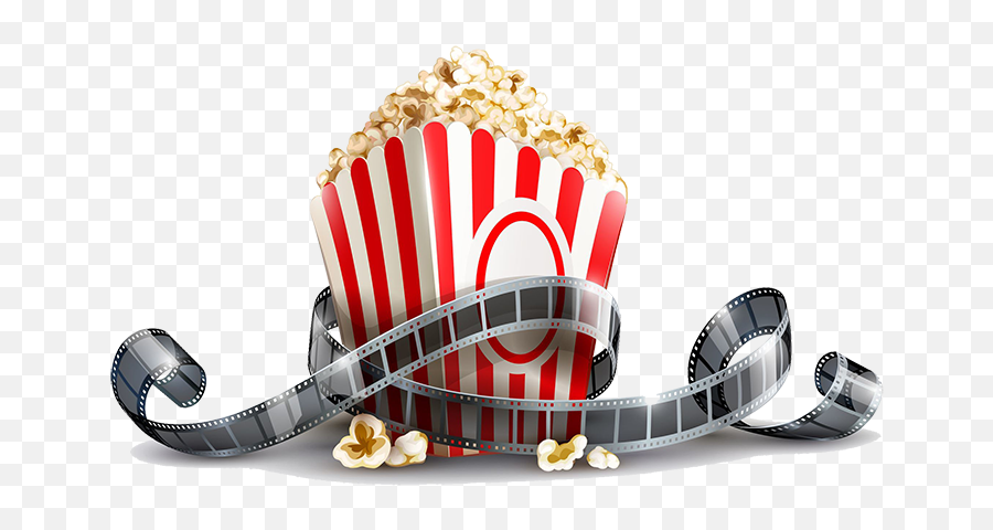 Watching Movies Transparent Png - Popcorn And Film Png,Movies Png