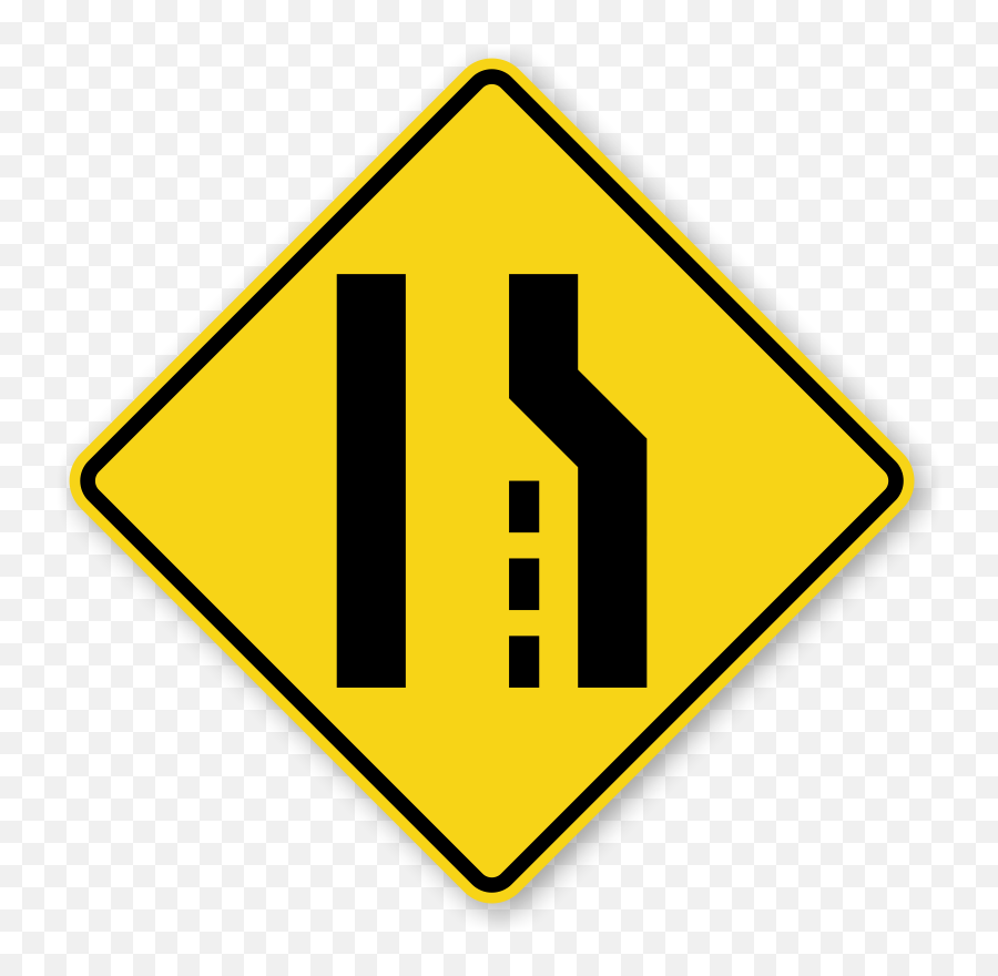 Right Lane Ends Sign - W42r Sku Xw42r Right Lane Ends Sign Png,W9 Icon