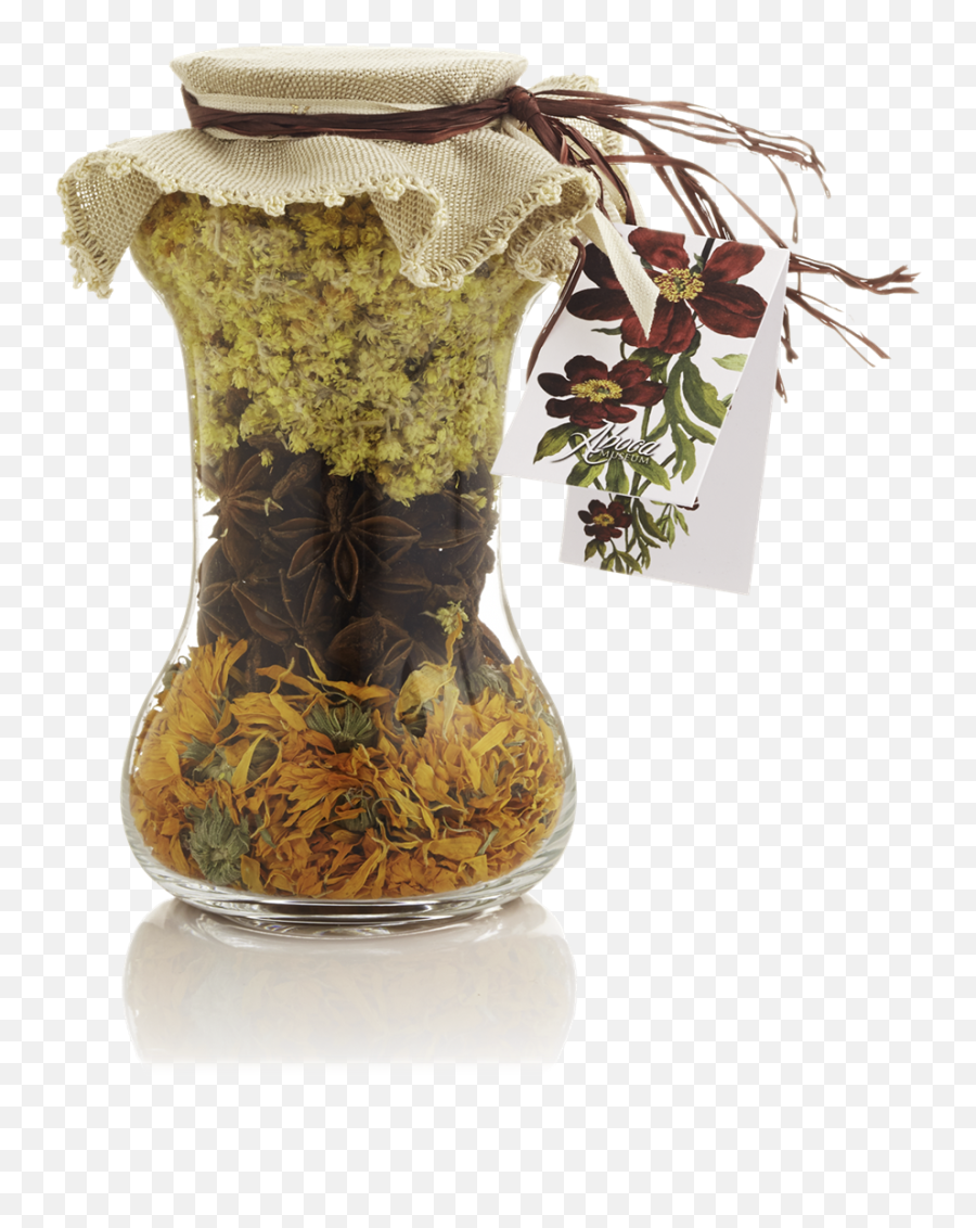 Download Large Glass Jar With Dry Herbs - Herbs On Jar Png,Herbs Png