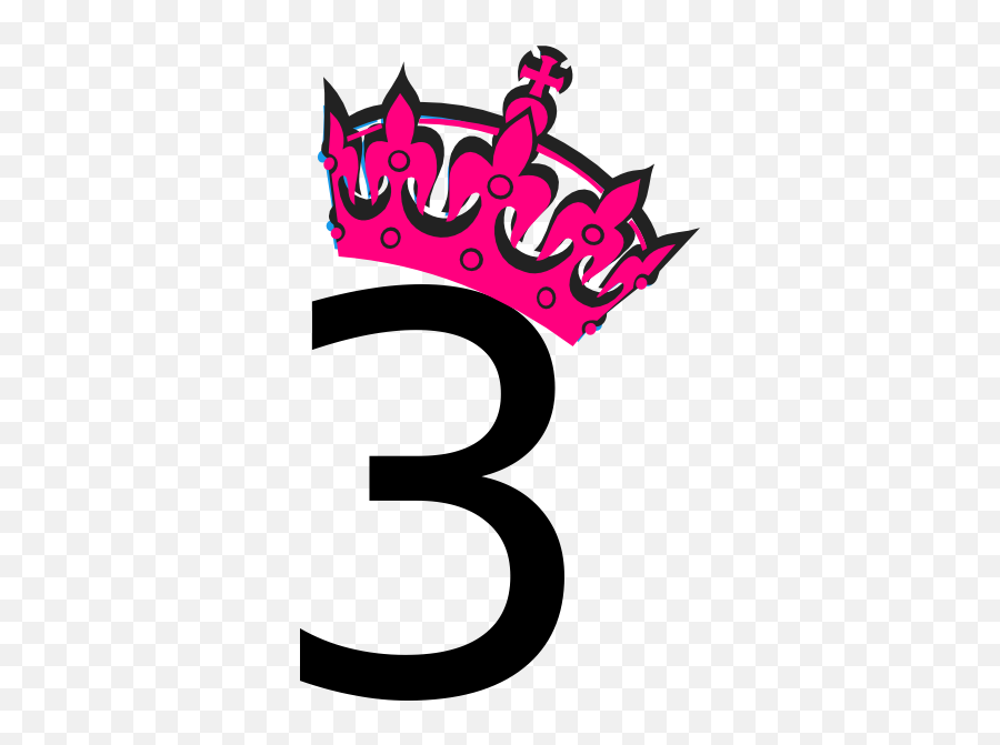 Pink Tilted Tiara And Number 3 Clip Art - Happy 22 Birthday To Me Png,Number 3 Png