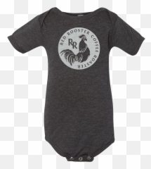Charcoal Logo Onesie Red Rooster Coffee - Punxsutawney Phil Png,Rooster Logo