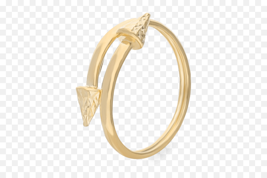 Struck Arrow Spiral Ring Yellow Gold - Body Jewelry Png,Gold Arrow Png