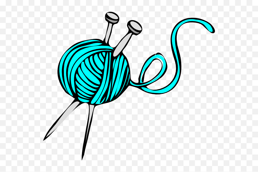 Turquoise Yarn Clip Art - Crochet Clipart Png,Yarn Ball Png