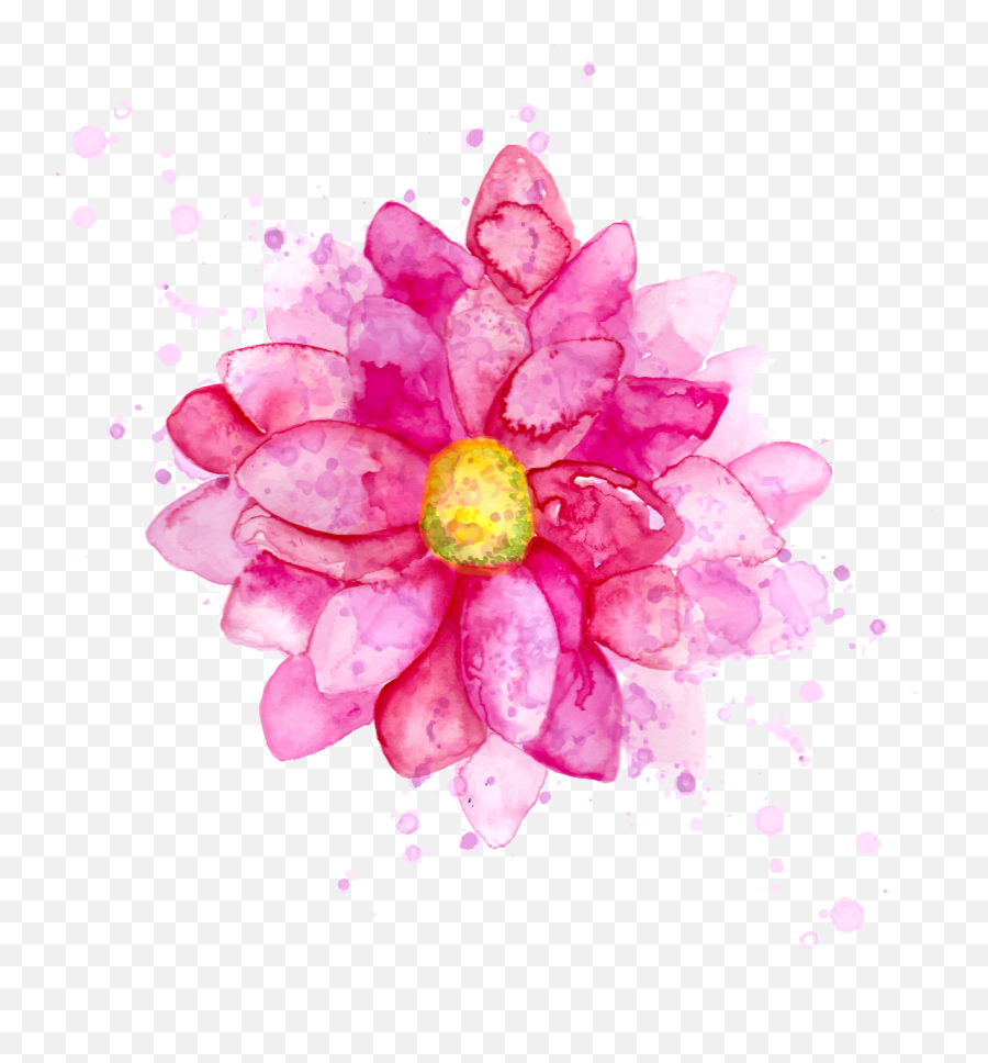 Download Watercolour Flowers Painting Ink - Water Flower Color Flower Drawing Png,Ink In Water Png