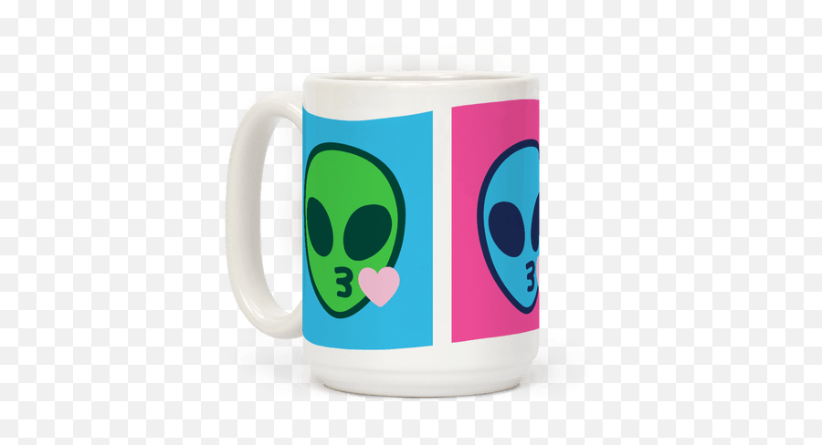 Blowing Kiss Alien Emojis - Emoji Full Size Png Download Mug,Alien Emoji Png