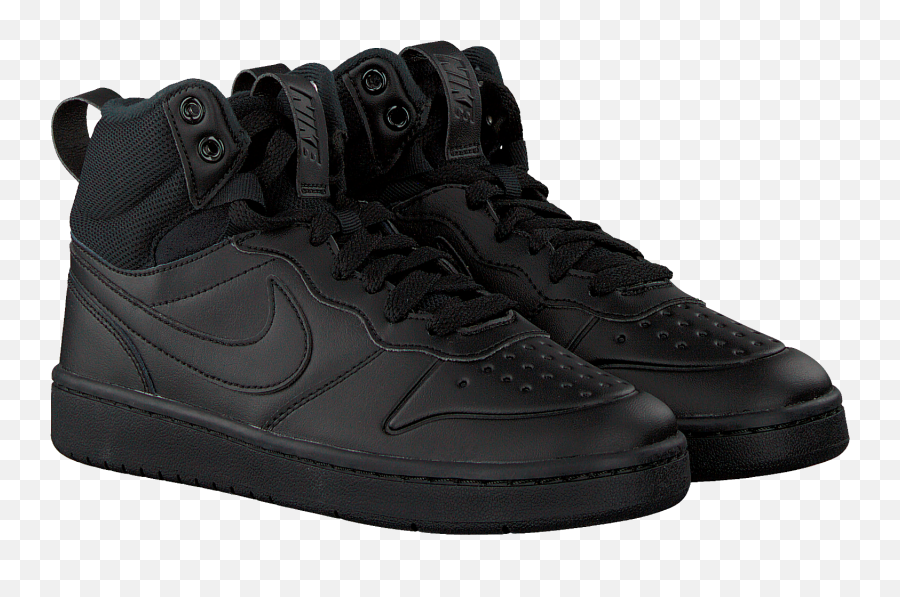 Black Nike Sneakers Court Borough Mid Winter Kids - Omodacom Skate Shoe Png,Nike Shoe Png