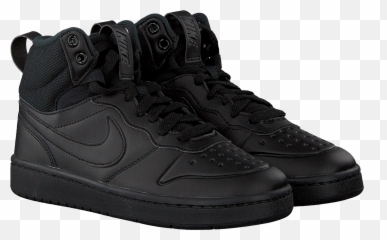 Black Nike Sneakers Court Borough Mid Winter Kids - Omodacom Skate Shoe Png,Nike Shoe Png