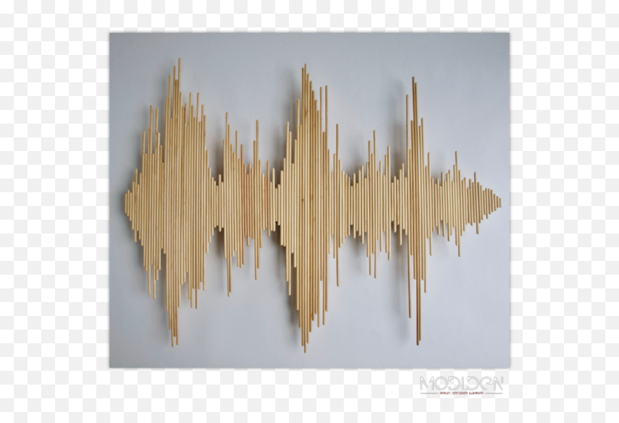 Diy Wooden Stick Wall Decoration - Soundwave Sound Wave Art Diy Png,Sound Wave Transparent
