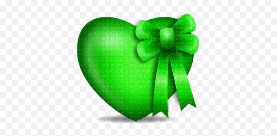Kazcreations Deco Green Heart Love Ribbons Bows - Green Heart With Bow Png,Green Heart Png