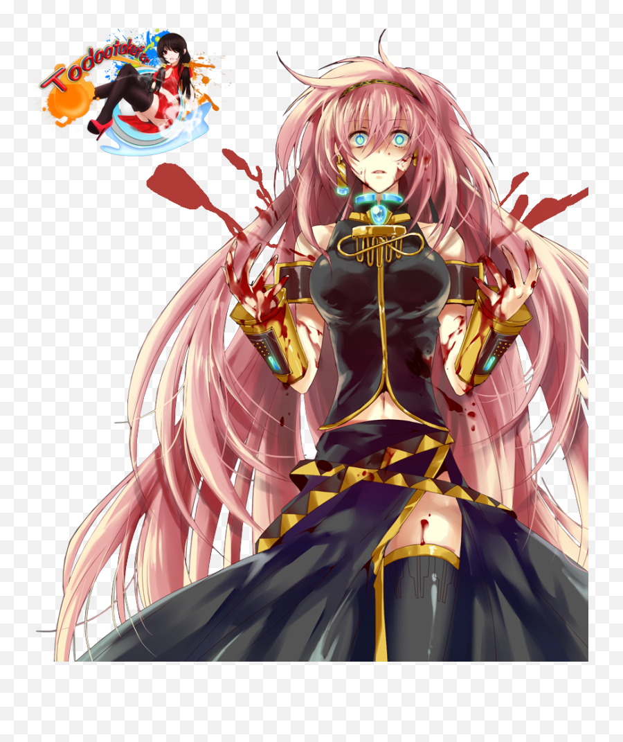 Download Luka Megurine Blood Hd Png - Uokplrs Megurine Luka Gore,Anime Blood Png