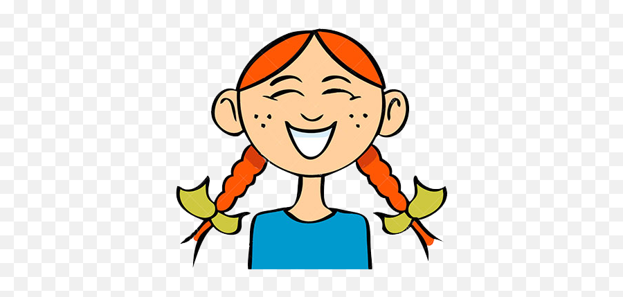 Girl Face Clipart Png - Clipart Girl Laughing,Excited Face Png