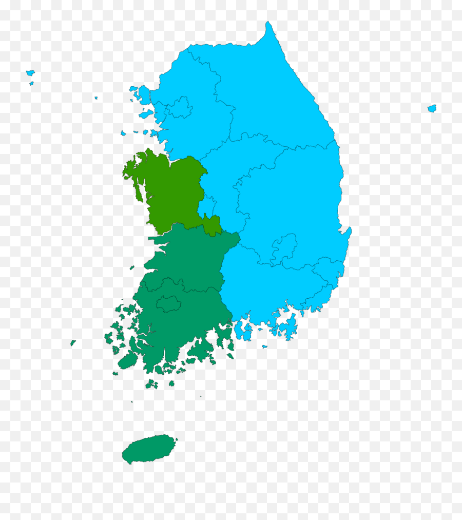 2002 South Korean Local Elections - Simple Map Of South Korea Png,Korean Png