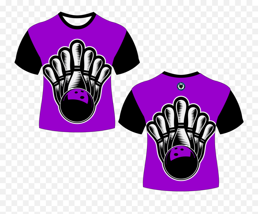 Bowling Shirt Big Pins - Bowling Png,Purple Shirt Png