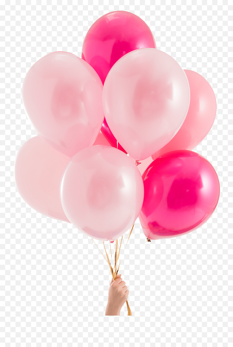Pink Ombre Party Balloons - Transparent Pink Balloons Png,Pink Balloon Png