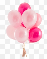 Pink Ombre Party Balloons - Transparent Png