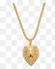 Lion Necklace - Gold png