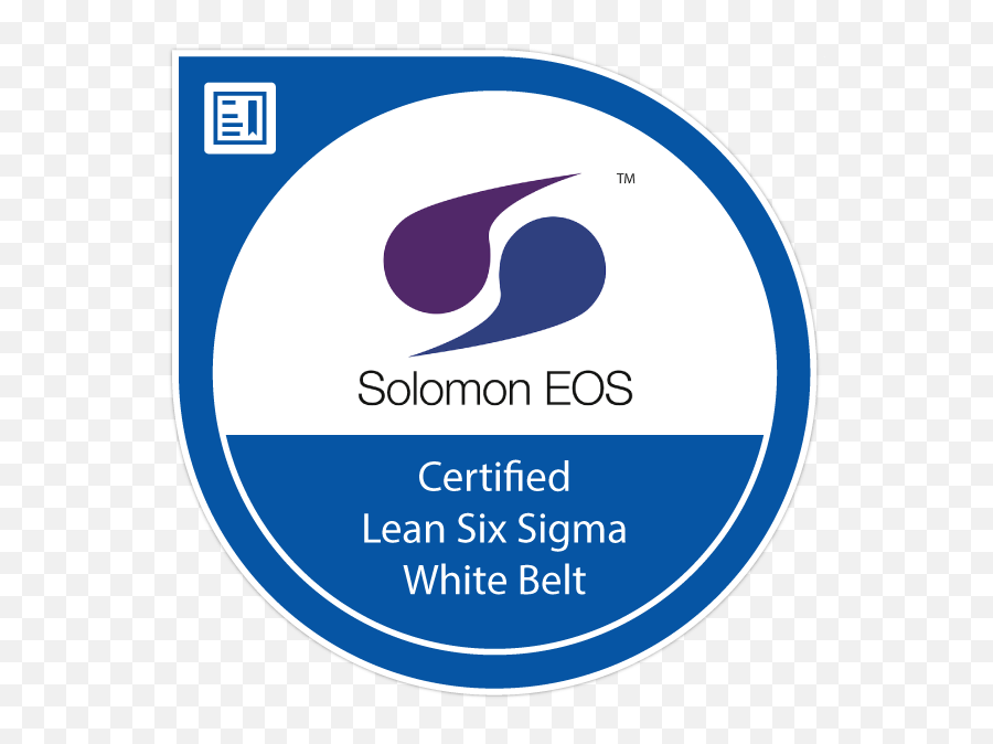 Lean Six Sigma White Belt Solomon Eos - Circle Png,Lean Png