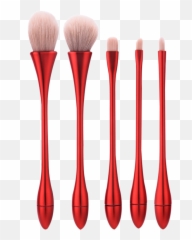 5pcs Portable Tear Drop Waisted Makeup Brushes Kit - Cosmetics png