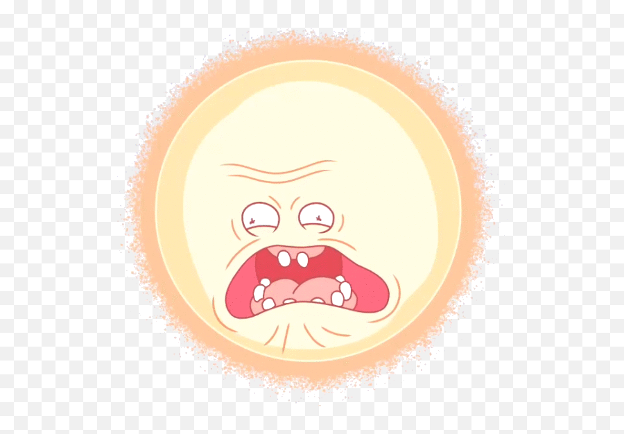 Transparent Screaming Mouth Png - Rick And Morty Sun Png,Sun Png Transparent